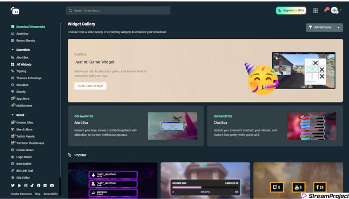 Streamlabs Widgets einstellen