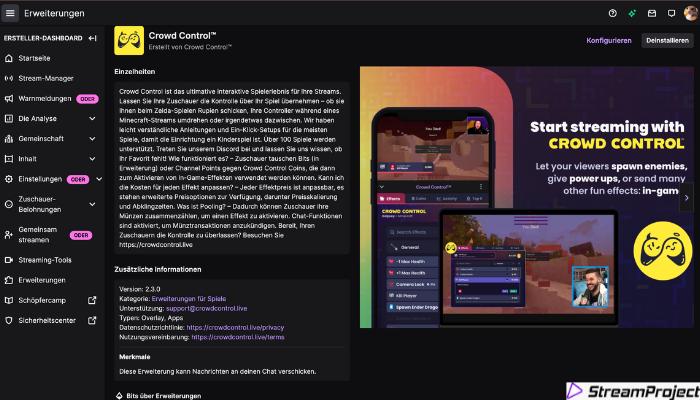 Mit Crowd Control können Zuschauer direkt auf das Spielgeschehen einwirken.