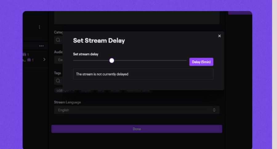 have low latency on Twitch