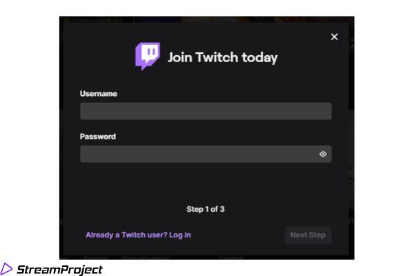 Twitch-Login-Webbrowser